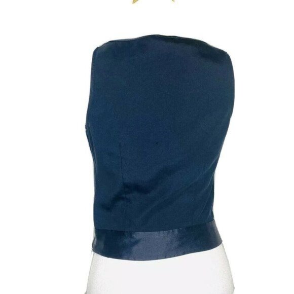 Guess Y2K Top Vintage 90s Sleeveless V-Neck Velvet Textured Flowers Black Top S - Picture 7 of 10